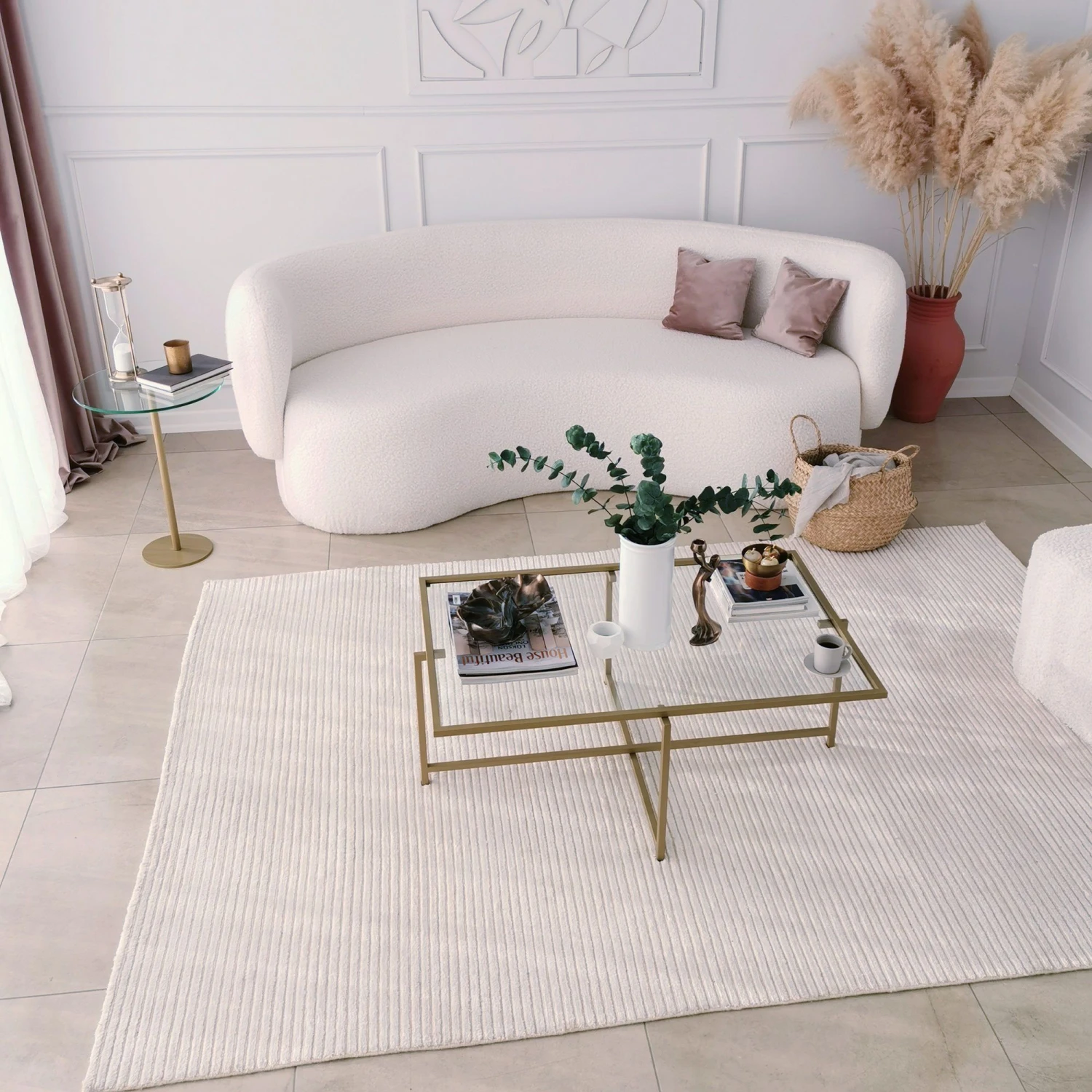 Locelso Salontafel | Gehard Glas | Metalen Poten | Goud 4 Locelso Salontafel | Gehard Glas | Metalen Poten | Goud - Afbeelding 4