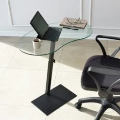 Locelso Salontafel | Gehard Glas | Antibacterieel | Roestvaste Poten | Verstelbare Poot | Zwart -Emob 552NOS1447 20 209 a8d3