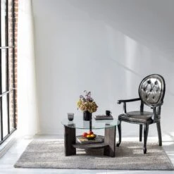 Locelso Salontafel | 100% Gehard Glas | Frame Van Grenen | Antraciet