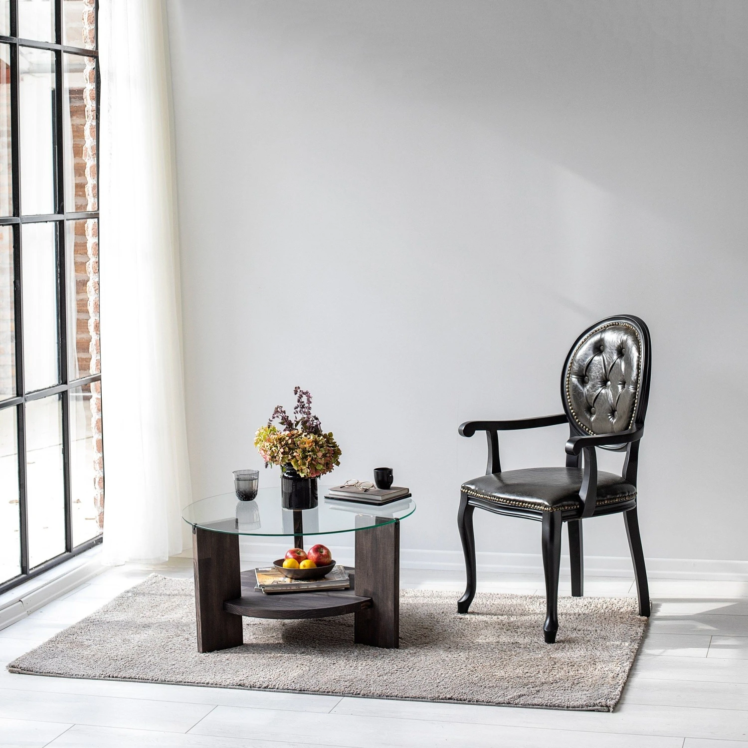 Locelso Salontafel | 100% Gehard Glas | Frame Van Grenen | Antraciet 6 Locelso Salontafel | 100% Gehard Glas | Frame Van Grenen | Antraciet - Afbeelding 6