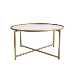Locelso Salontafel | 4mm Gehard Glas | 100% Metalen Frame | Goud 13 Locelso Salontafel | 4mm Gehard Glas | 100% Metalen Frame | Goud -Emob 552NOS2230 20 207 5c7d