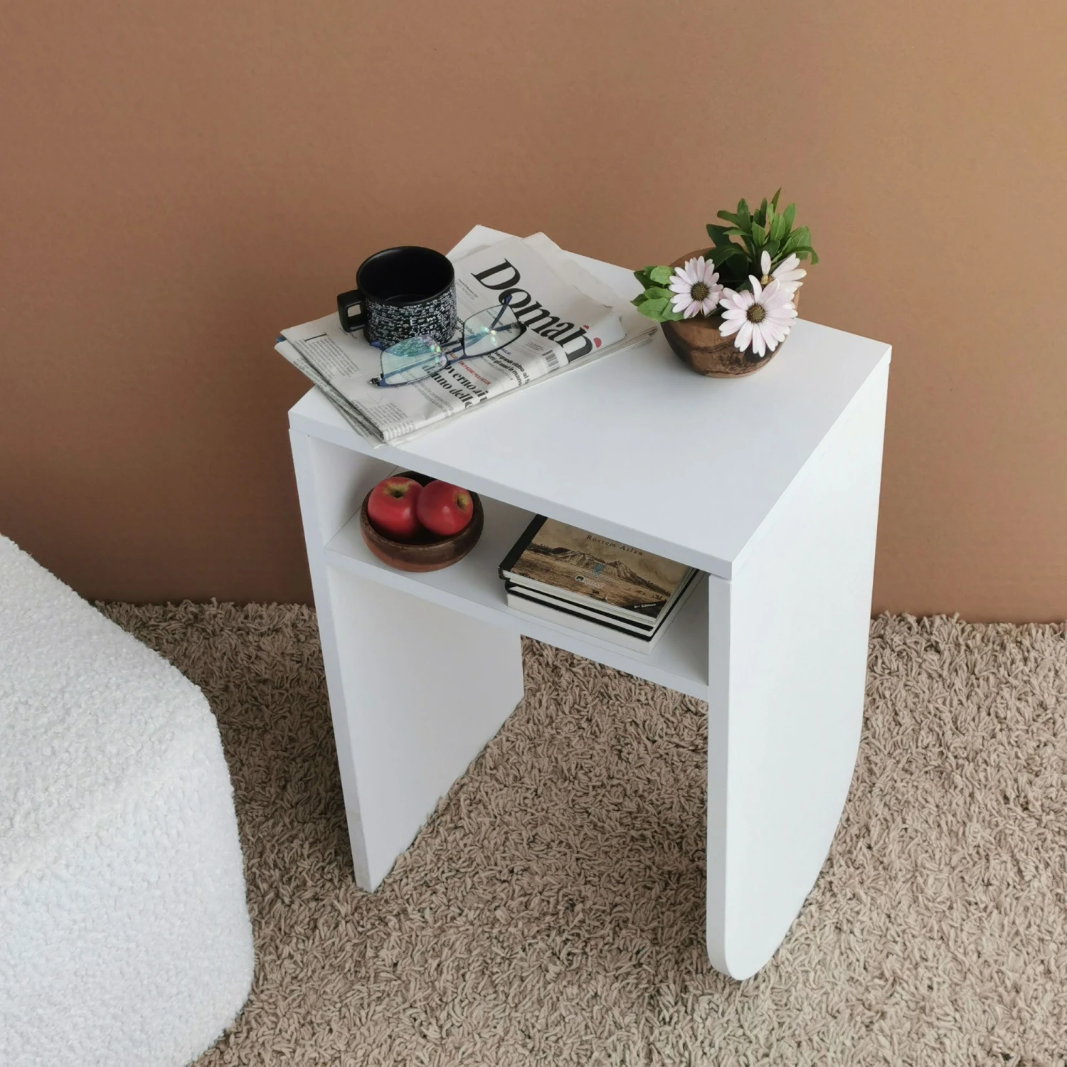 Locelso Bijzettafel | 18mm Dik | 40x59x30 Cm | Wit 3 Locelso Bijzettafel | 18mm Dik | 40x59x30 Cm | Wit - Afbeelding 3