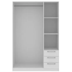 Kledingkast Tarn 120x180cm Met 3 Deuren & 3 Lades - Wit 5 Kledingkast Tarn 120x180cm Met 3 Deuren & 3 Lades - Wit -Emob 5609875078777 1 e067