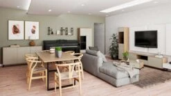 Eettafel Inda 180x90 - Beige/walnoot -Emob 5609875168478 bec1