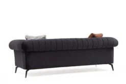 Comfort En Stijl: 3-zitsbank, Frame Van Beukenhout, Zwarte Kleur -Emob 560ARE1320 20 203 e500