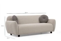 Comfortabele En Stijlvolle 3-zitsbank | Crèmekleur | Beukenhouten Frame -Emob 560ARE1329 20 207 634d