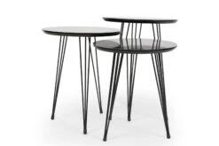 Uniek Ontwerp Nesting Table Set | 3 Stuks | Grijs Zwart | 100% MDF -Emob 562PSD1103 20 204 9d65