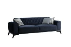 3-zits Slaapbank | Comfort En Uniek Ontwerp | Frame Van Beukenhout/spaanplaat | Stof Van 100% Polyester | Marineblauw -Emob 569HLN1105 20 205 61da