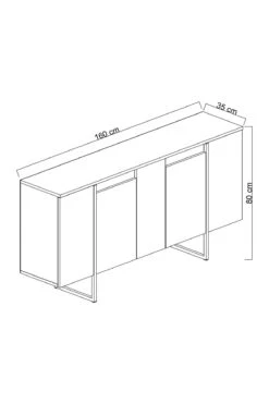 Woody Nachtkastje | 100% Melamine | Metalen Poten | 160x35x80 Cm | Notelaar Goud 14 Woody Nachtkastje | 100% Melamine | Metalen Poten | 160x35x80 Cm | Notelaar Goud -Emob 618BLY1178 20 206 bfcd