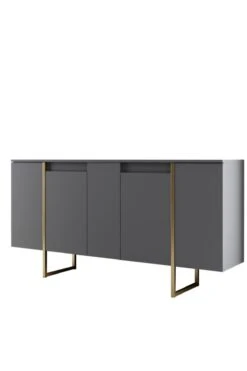 Woody Nachtkastje | 100% Melamine | Metalen Poten | 160x35x80 Cm | Notelaar Goud 15 Woody Nachtkastje | 100% Melamine | Metalen Poten | 160x35x80 Cm | Notelaar Goud -Emob 618BLY1178 20 207 c720