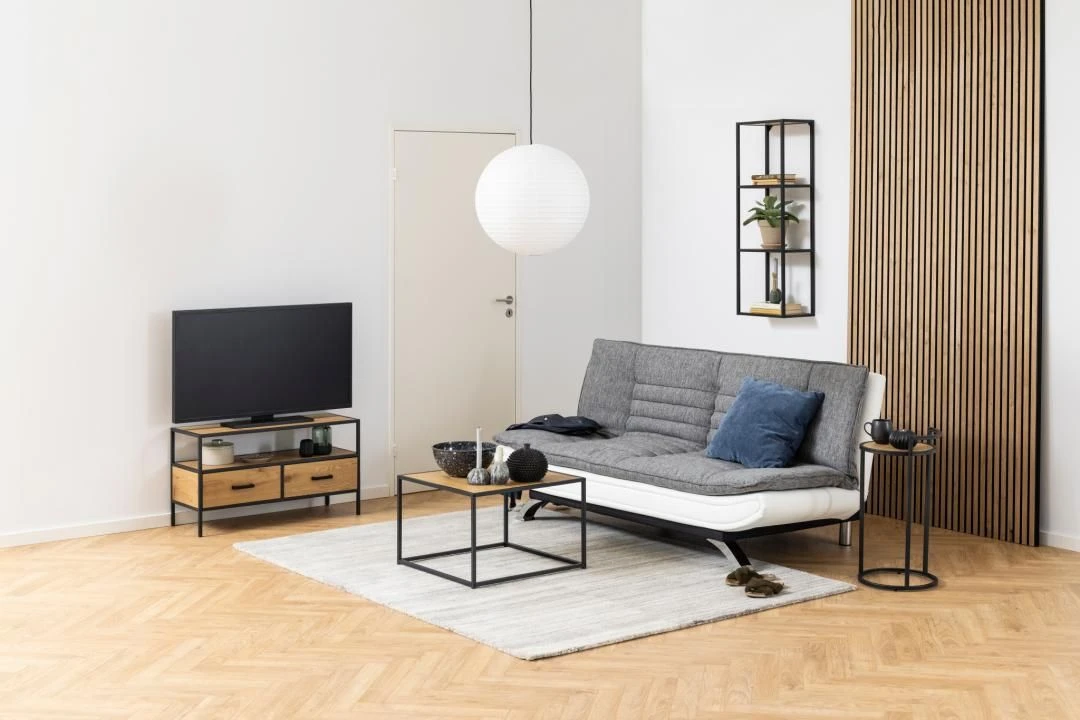 Wandrek Dover 37cm - Zwart/wilde Eik 5 Wandrek Dover 37cm - Zwart/wilde Eik - Afbeelding 5