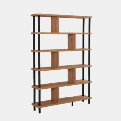 Dora Boekenplank | 100% Gemelamineerd | Haagbeuken Poten | 120x168 | Zwart Atlantisch Pijnboomhout -Emob 688DRA1208 20 202 5bac