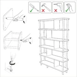 Dora Boekenplank | 100% Gemelamineerd | Haagbeuken Poten | 120x168 | Zwart Atlantisch Pijnboomhout -Emob 688DRA1208 20 204 d6b8