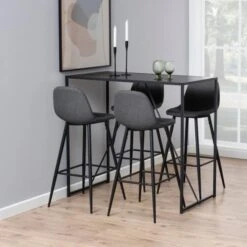 Barstoel Wilhelm - Lichtgrijs/zwart -Emob 6D33D402 390D 4543 B62F 6E8232DE78DD 4585