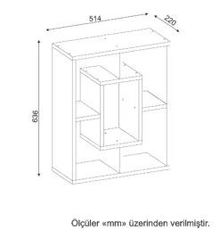 Houten Kunst Bijzettafel | 18mm Dik | 51" Breedte | Wit -Emob 731WAT2823 20 203 c60a