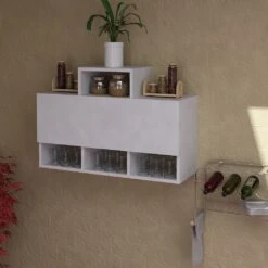 Furny Home Wandkast | 18mm Dik | 90x61x29cm | Wit