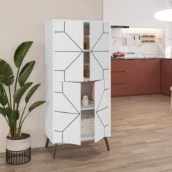 Woody Fashion Multifunctionele Kast | 100% Melaminegecoat Met Spaanplaathout Van 18 Mm Dik | 35 X 62 X 136 Cm | Kleur: Wit 25 Woody Fashion Multifunctionele Kast | 100% Melaminegecoat Met Spaanplaathout Van 18 Mm Dik | 35 X 62 X 136 Cm | Kleur: Wit -Emob 776HMS1307 20 207 232b