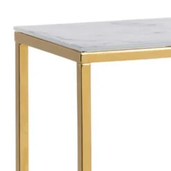 Sidetable Anika 80x26cm 1 Legplank - Wit Marmer/ Goud -Emob 7EAC0481 4B64 45D1 B693 71DA5CEF6EB2 950c