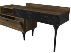 Talon TV-meubel | 100% Melamine | 18mm Dikte | 181cm Breedte X 58cm Hoogte | Noten Zwart -Emob 804TRH3058 20 204 c066