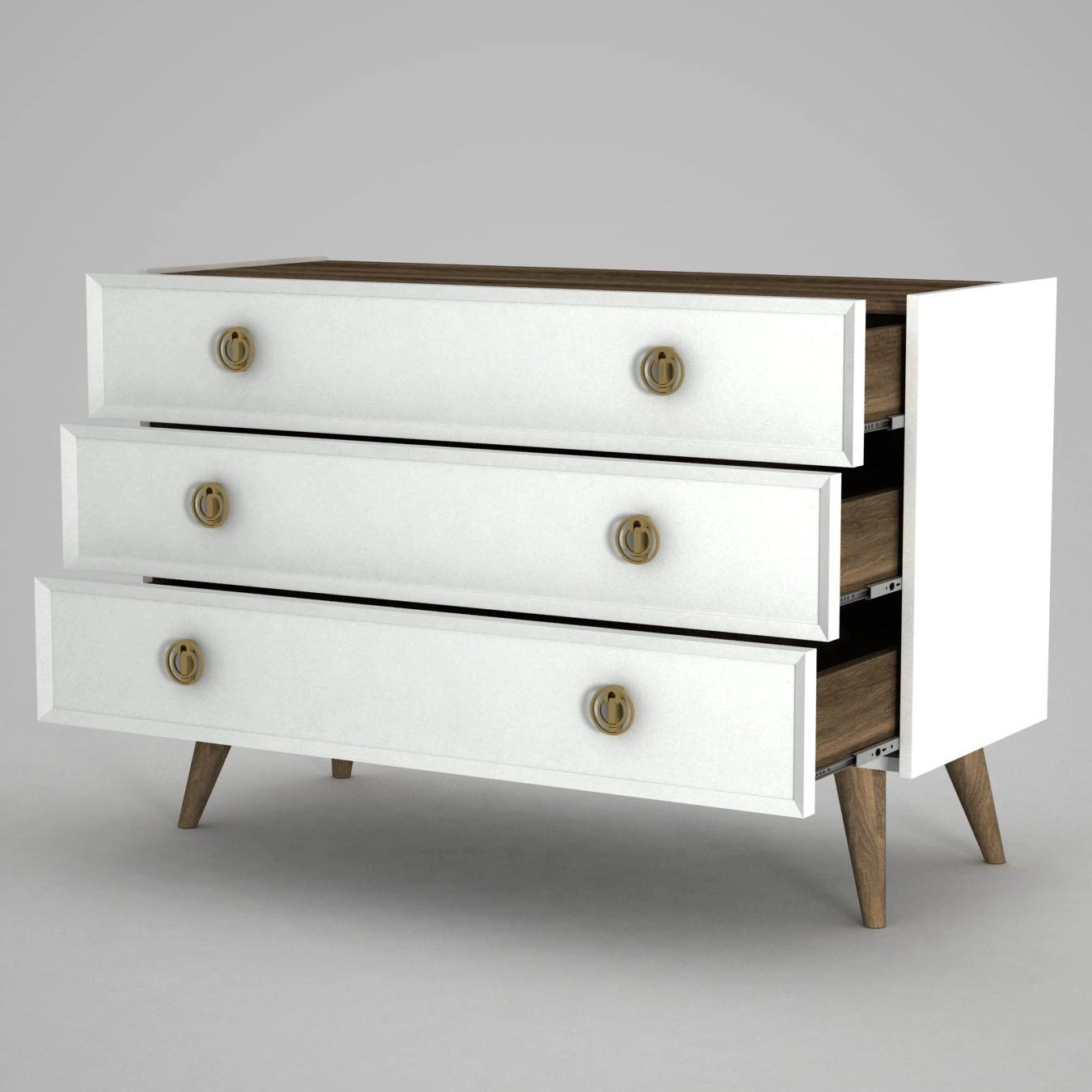 Tera Home Commode | 120 X 45 X 82,3 Cm | White Walnut-design 4 Tera Home Commode | 120 X 45 X 82,3 Cm | White Walnut-design - Afbeelding 4