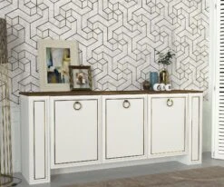 Tera Home Console | 100% Melamine Gecoat | Lydia Wit -Emob 804TRH3530 20 202 2b01