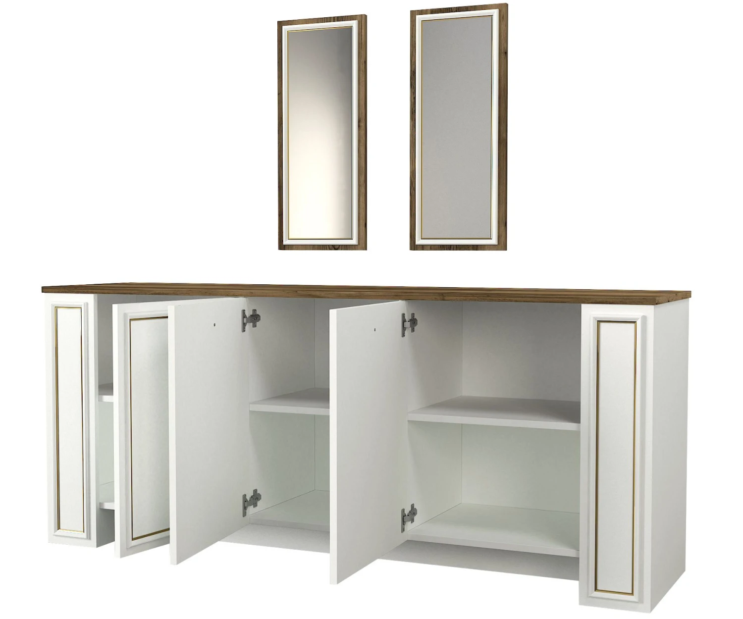 Tera Home Console | 100% Melamine Gecoat Board | 18mm Dikte | Lydia Wit 3 Tera Home Console | 100% Melamine Gecoat Board | 18mm Dikte | Lydia Wit - Afbeelding 3