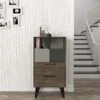 Dressoir Tera Home | 60 X 45 X 113 Cm | Grey Anthracite Walnut