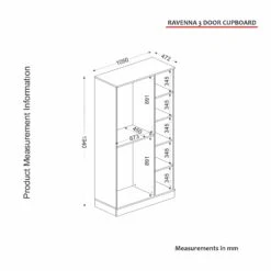 Talon Garderobe | 105 X 194 X 47 Cm |18mm 100% Melaminecoating | Witgoud -Emob 804TRH3903 20 207 0c60