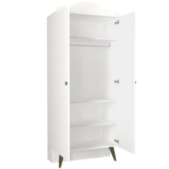 Tera Home 2-deurs Kledingkast | 100% Melamine Coating | 18mm | 90cm Breedte | Wit -Emob 804TRH3907 20 205 ec72