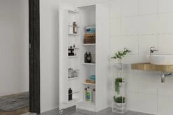 Tera Home Badkamermeubel | Multifunctioneel 1-deurs | Wit