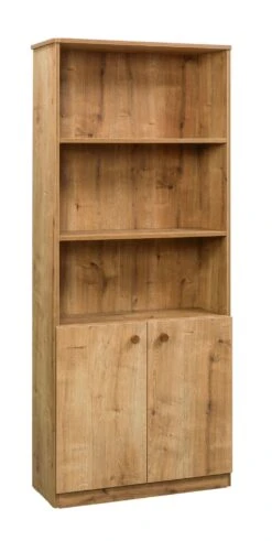 Boekenplank | 18mm Dik | 70cm B X 169cm H X 31cm D | Planken | Zacht Sluitend | Wandbevestigbaar | Kindveilig | Zelfmontage | Mokka -Emob 813CLK3610 20 202 2eff