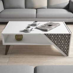 Woody Fashion Salontafel | 100% Melamine Gecoat | 105x58x40 Cm | Wit -Emob 845HCT2801 20 202 10a7