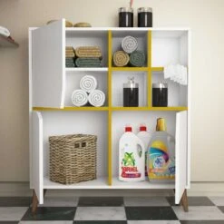 Woody Fashion Multifunctionele Kast | Wit/Geel 8 Woody Fashion Multifunctionele Kast | Wit/Geel -Emob 845HCT3913 20 202 8f9a