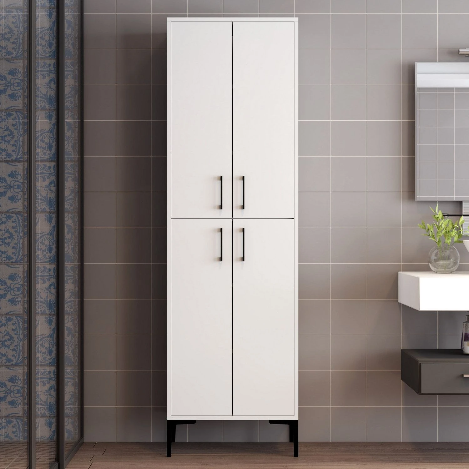 Woody Fashion Multifunctioneel Kabinet | 18 Mm Dik | Metalen Poot Wit 6 Woody Fashion Multifunctioneel Kabinet | 18 Mm Dik | Metalen Poot Wit - Afbeelding 6