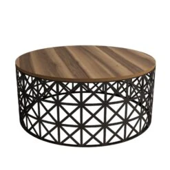 Woody Fashion Salontafel | Melamine Coating | Smeedijzeren Poten | Walnoot Zwart 7 Woody Fashion Salontafel | Melamine Coating | Smeedijzeren Poten | Walnoot Zwart -Emob 845HCT5227 20 204 fab4