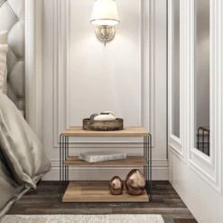 Elegante 2-Tier Bijzettafel | Atlantic Pine Zwart 6 Elegante 2-Tier Bijzettafel | Atlantic Pine Zwart -Emob 854KLN2813 20 202 3abe