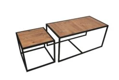 Salontafel Set | Metalen Poten | 100% Melamine Gecoat | Walnoot Zwart 20 Salontafel Set | Metalen Poten | 100% Melamine Gecoat | Walnoot Zwart -Emob 854KLN2902 20 2010 5528