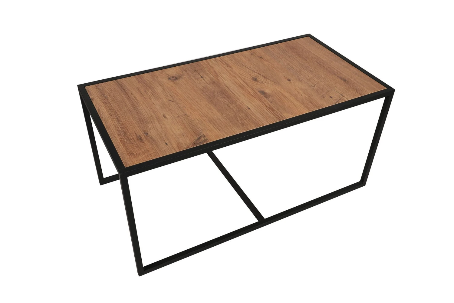 Salontafel Set | Metalen Poten | 100% Melamine Gecoat | Walnoot Zwart 2 Salontafel Set | Metalen Poten | 100% Melamine Gecoat | Walnoot Zwart - Afbeelding 2