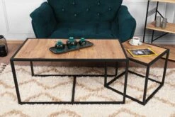 Salontafel Set | Metalen Poten | 100% Melamine Gecoat | Walnoot Zwart 29 Salontafel Set | Metalen Poten | 100% Melamine Gecoat | Walnoot Zwart -Emob 854KLN2902 20 202 4b66