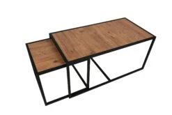 Salontafel Set | Metalen Poten | 100% Melamine Gecoat | Walnoot Zwart 24 Salontafel Set | Metalen Poten | 100% Melamine Gecoat | Walnoot Zwart -Emob 854KLN2902 20 206 faf1