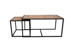 Salontafel Set | Metalen Poten | 100% Melamine Gecoat | Walnoot Zwart 25 Salontafel Set | Metalen Poten | 100% Melamine Gecoat | Walnoot Zwart -Emob 854KLN2902 20 207 2f1a