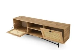 Melamine TV-meubel | 180x60x40cm | Eiken Zwart -Emob 854KLN3036 20 205 e3a1