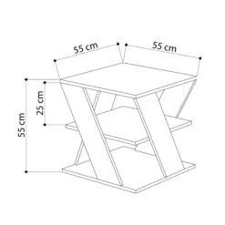 Moderne Witte Bijzettafel | Houten Mode | 18mm Dik 5 Moderne Witte Bijzettafel | Houten Mode | 18mm Dik -Emob 855DTE2829 20 203 06ed