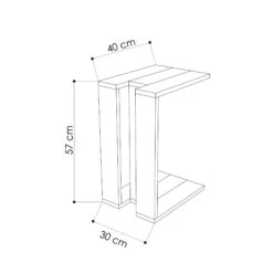 Woody Bijzettafel | Eiken Antraciet | 100% Melamine | 18mm Dikte -Emob 855DTE2882 20 203 6721
