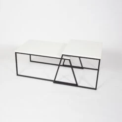 Moderne Chique Salontafel Set | Woody Mode | Melamine Gecoat | Wit/Zwart 12 Moderne Chique Salontafel Set | Woody Mode | Melamine Gecoat | Wit/Zwart -Emob 855DTE2915 20 205 5244