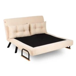 | Comfort En Stijl | Frame: Metaal | Stof: Polyester | Afmetingen: 133x78x78cm | Om Te Bouwen Tot Bed | Crème -Emob 859FTN1275 20 203 c672