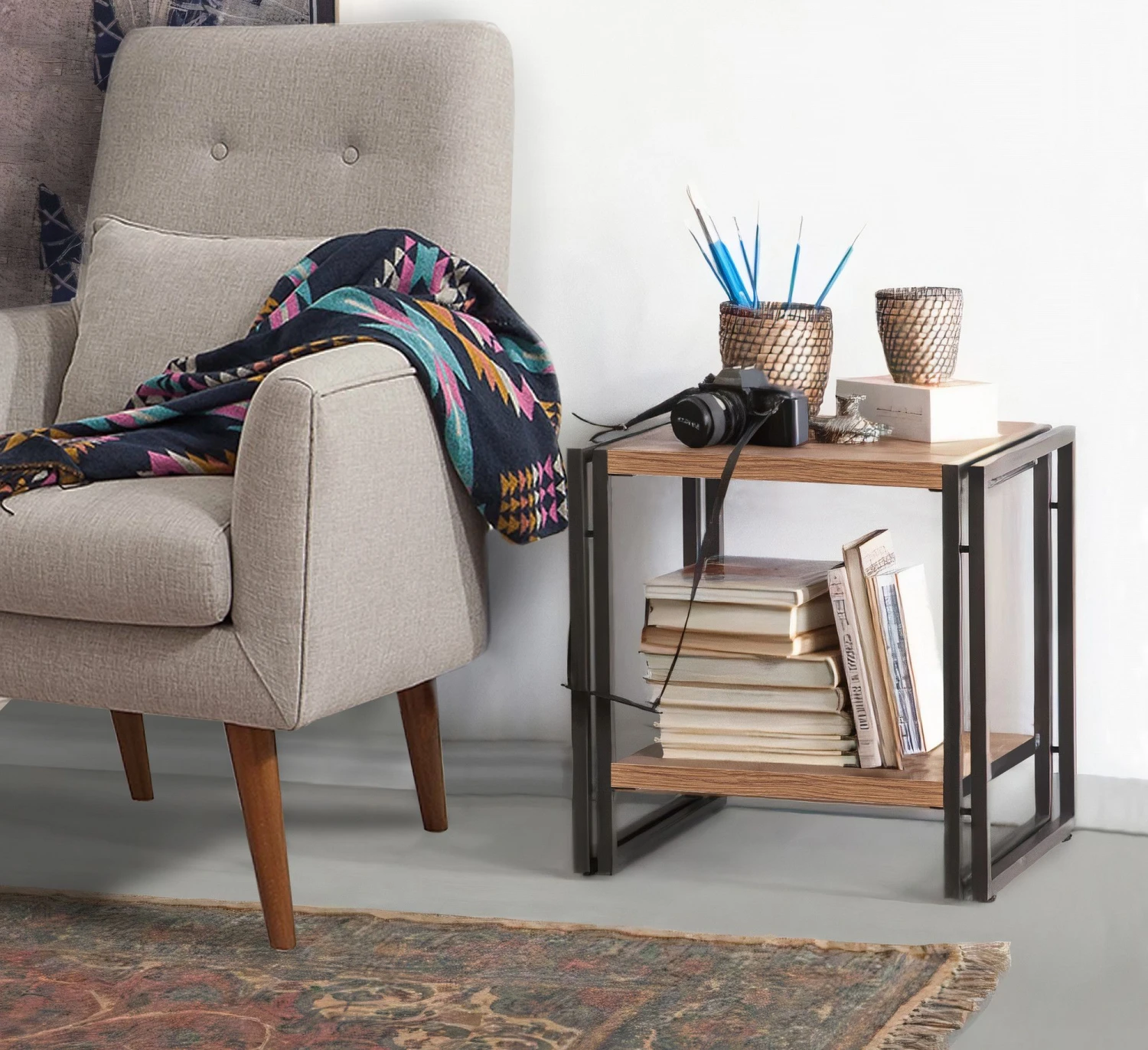 Bijzettafel Sapphire Melamine Gecoat | 2-Tier | Atlantic Pine Zwart 1 Bijzettafel Sapphire Melamine Gecoat | 2-Tier | Atlantic Pine Zwart