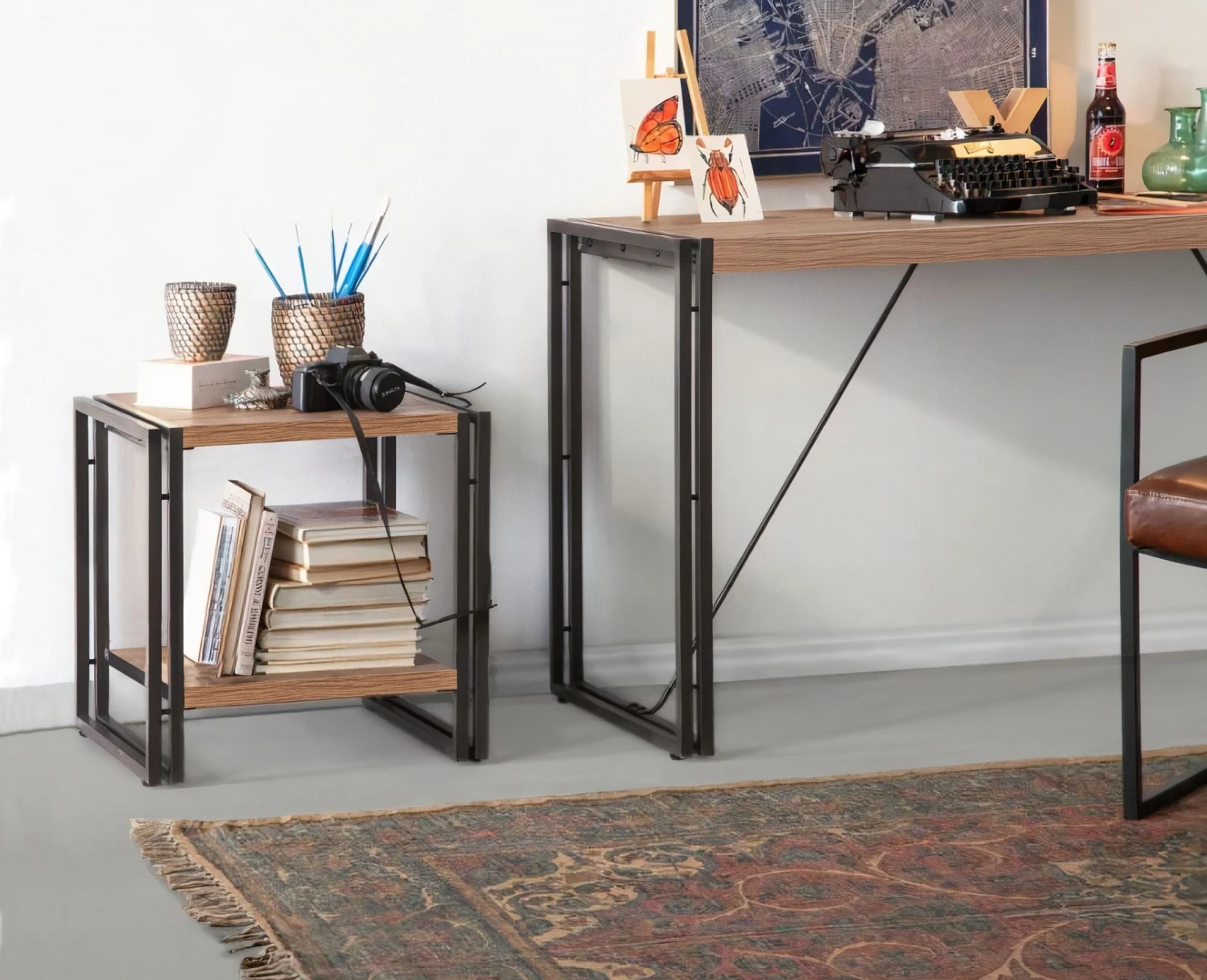 Bijzettafel Sapphire Melamine Gecoat | 2-Tier | Atlantic Pine Zwart 3 Bijzettafel Sapphire Melamine Gecoat | 2-Tier | Atlantic Pine Zwart - Afbeelding 3