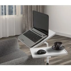 Laptoptafel Sapphire | 45,5 X 67 X 87 Cm | Metalen Frame | Kleur: Wit