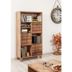 Boekenplank Sapphire | 100% Melamine | Houten Poten | 80x155x36 Cm